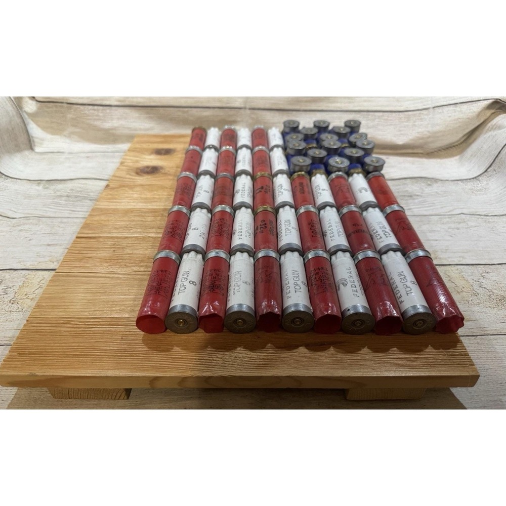American Flag Shotgun Federal Top Gun Shells Unique Handmade - Picture 9 of 10